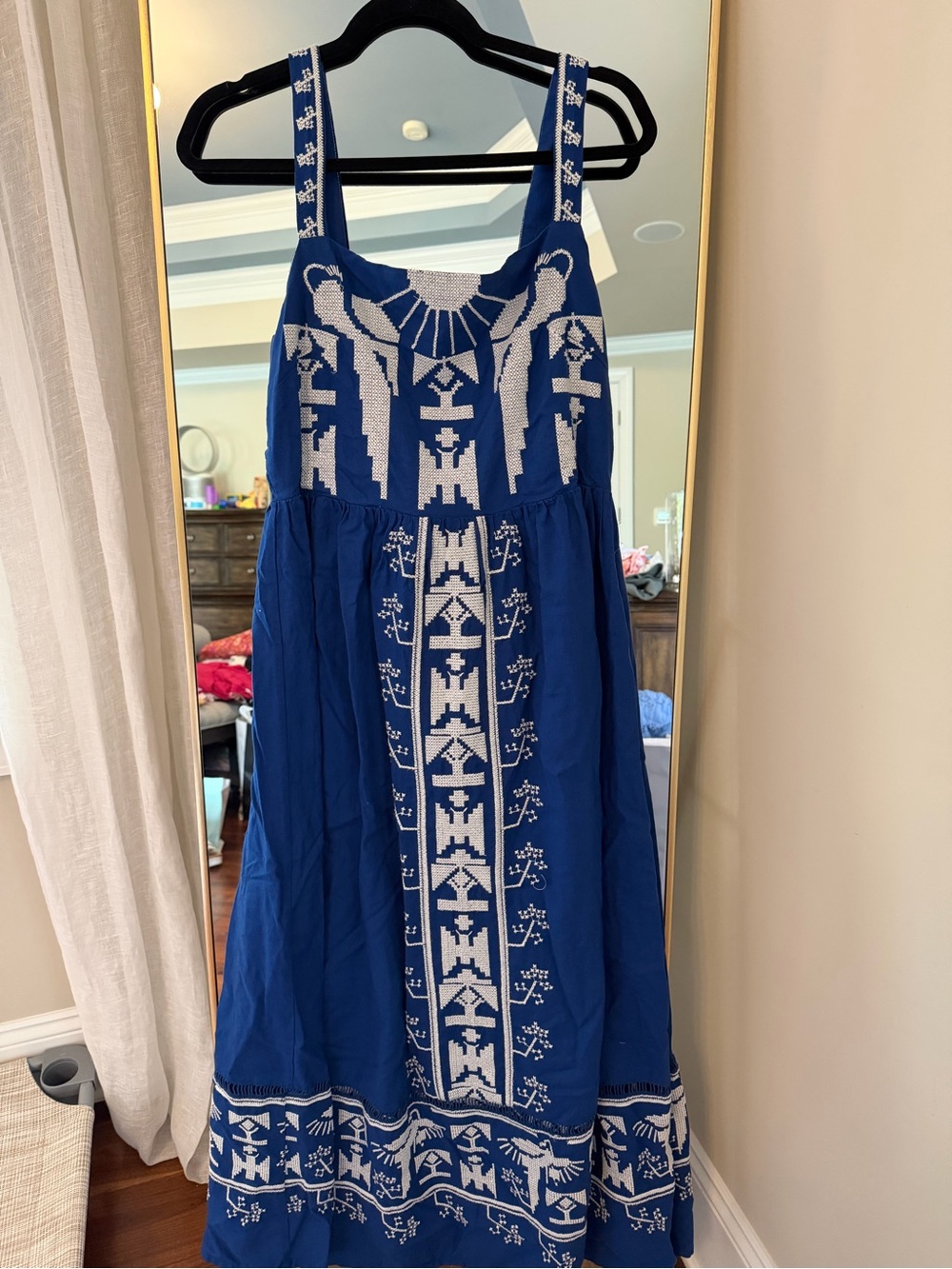FARM Rio Royal Blue Embroidered Maxi Dress - Picture 2 of 4